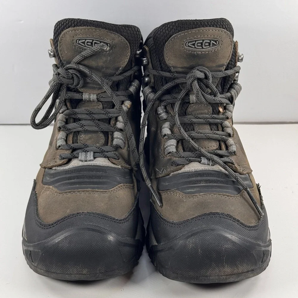Keen Ridge Flex Mid Waterproof Hiking Boots Brown Black 1024911 Men's size 8